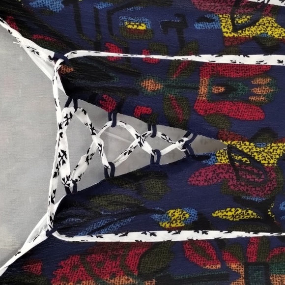 THML Anthropologie sheath dress size small sleeveless tribal black white - Picture 3 of 10